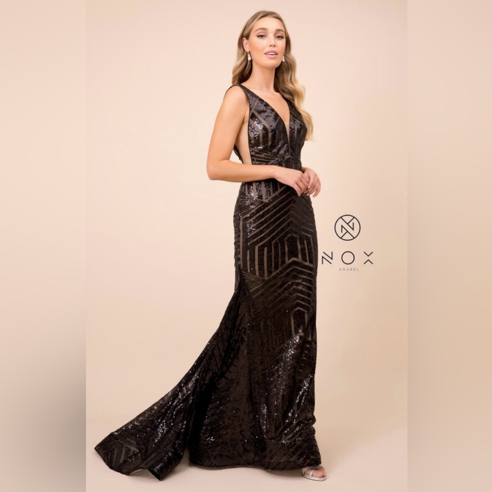 NOX ANABEL C214 New Beginnings Long Black  Dress Sz 2X